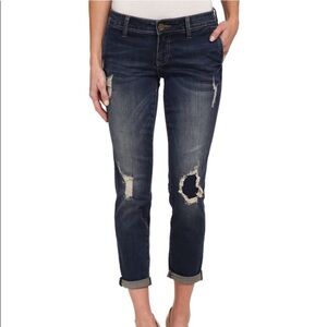 NWT Kut from the Kloth distressed slouchy boyfriend jean in Navy SZ 8